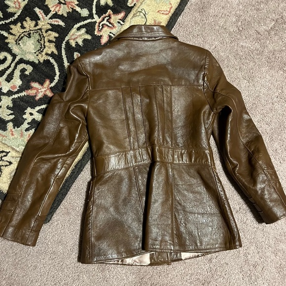 SOLD!!! M 70s 80s Vintage Californian Cognac Bohemian Leather Jacket Disco Baby! - Picture 2 of 11